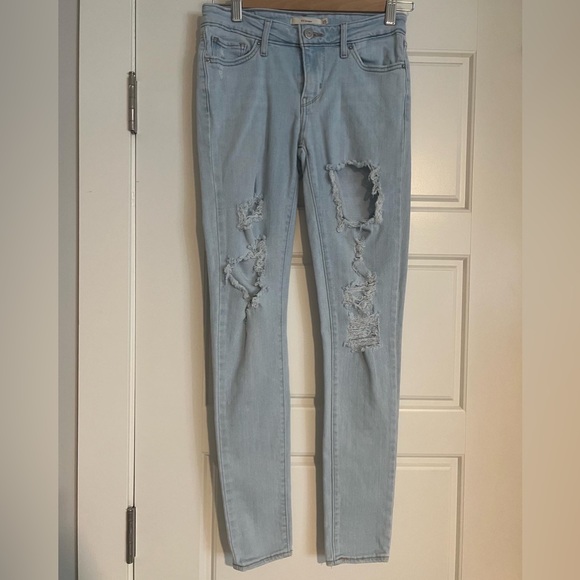 $5 ADD ON Levis‎ free people 25 Waist 711 Jeans High-Waist Skinny Shorts Pilcro - Picture 1 of 2